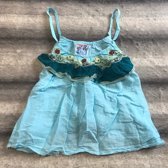 Free People Tops - Free People Linen Tank Top - Size 0